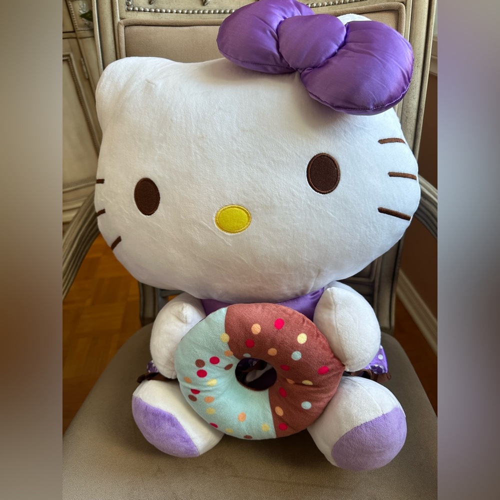 Hello Kitty White and Purple Plush with Donut
